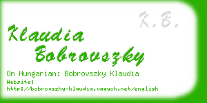 klaudia bobrovszky business card